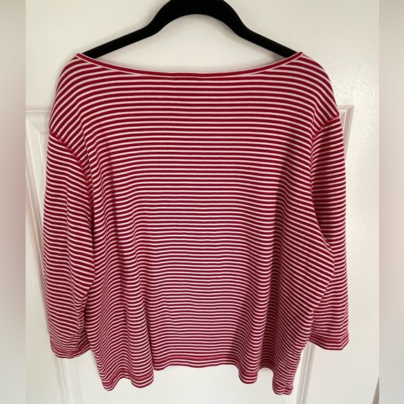 Rafaella Striped Boatneck Top - Picture 3 of 6